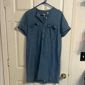 J. Crew Blue Denim Shirt Dress